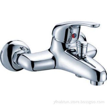 Ceramic Bathtub Mixer Tap Single Lever / Chrome Plated Two